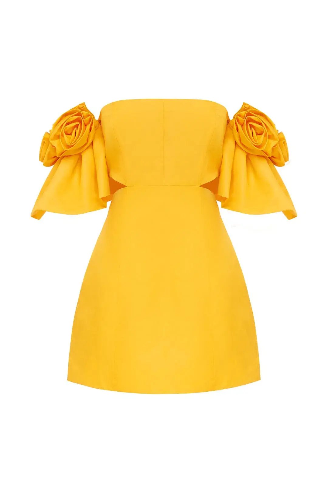 Alemais Macie Rosette Mini Dress in Saffron Yellow Size 6 photo 7
