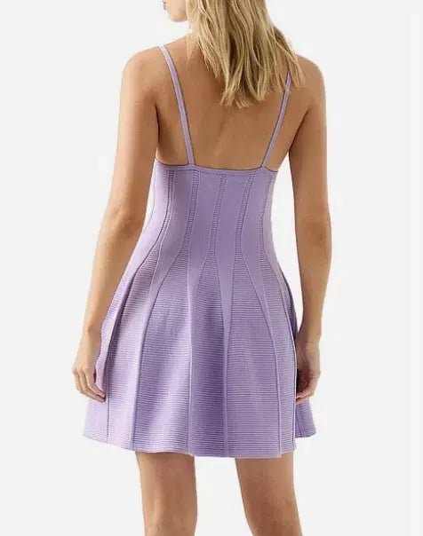 Aje Phaedra Ottoman Bustier Mini Dress Lilac Size M / Au 10 photo 3