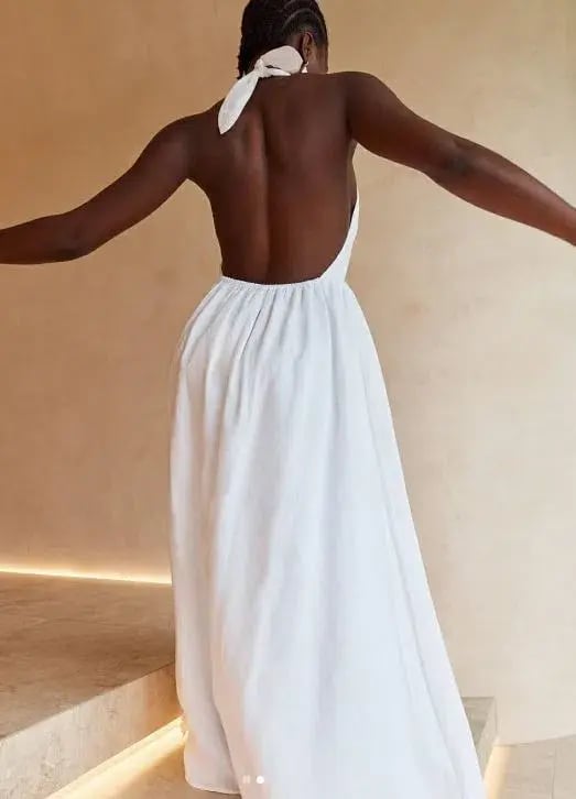 Dissh Cooper Linen Midi Dress White Size 10 photo 5