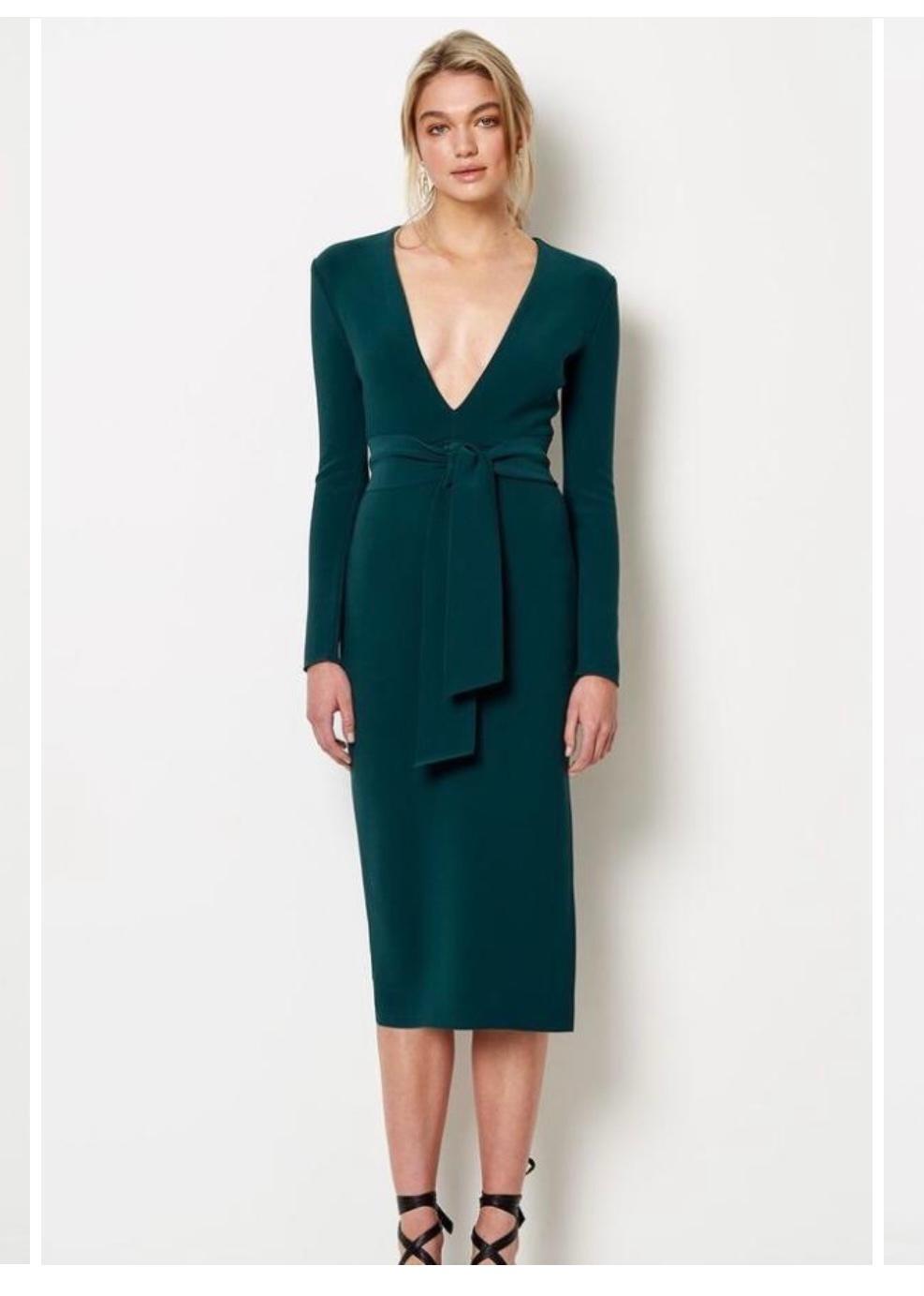 Tasha Midi Dress in Emerald photo 4