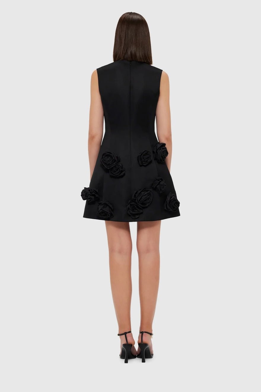Leo Lin Briana V Neck Mini Dress - Ebony photo 4
