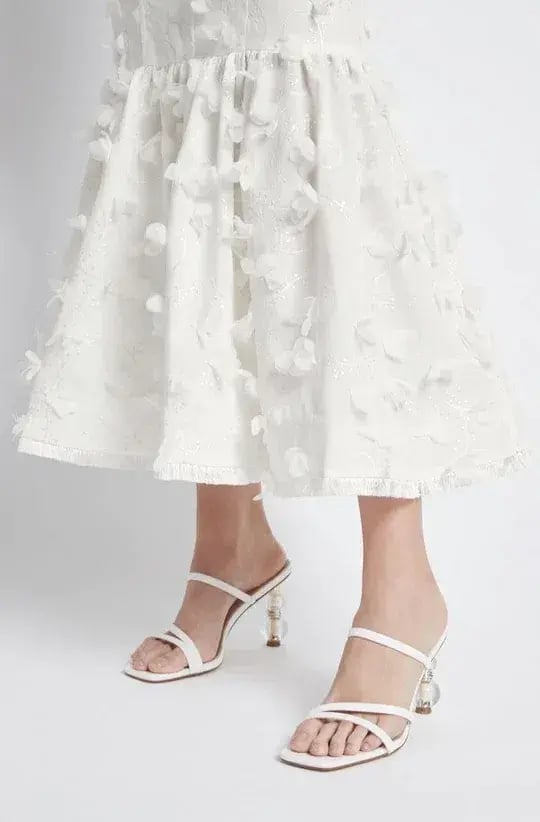 Sheike Petal Dreams Midi Dress White Size 8 photo 4
