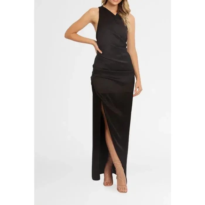 Camilla and Marc Selar Draped Dress Black Size 6 photo 2