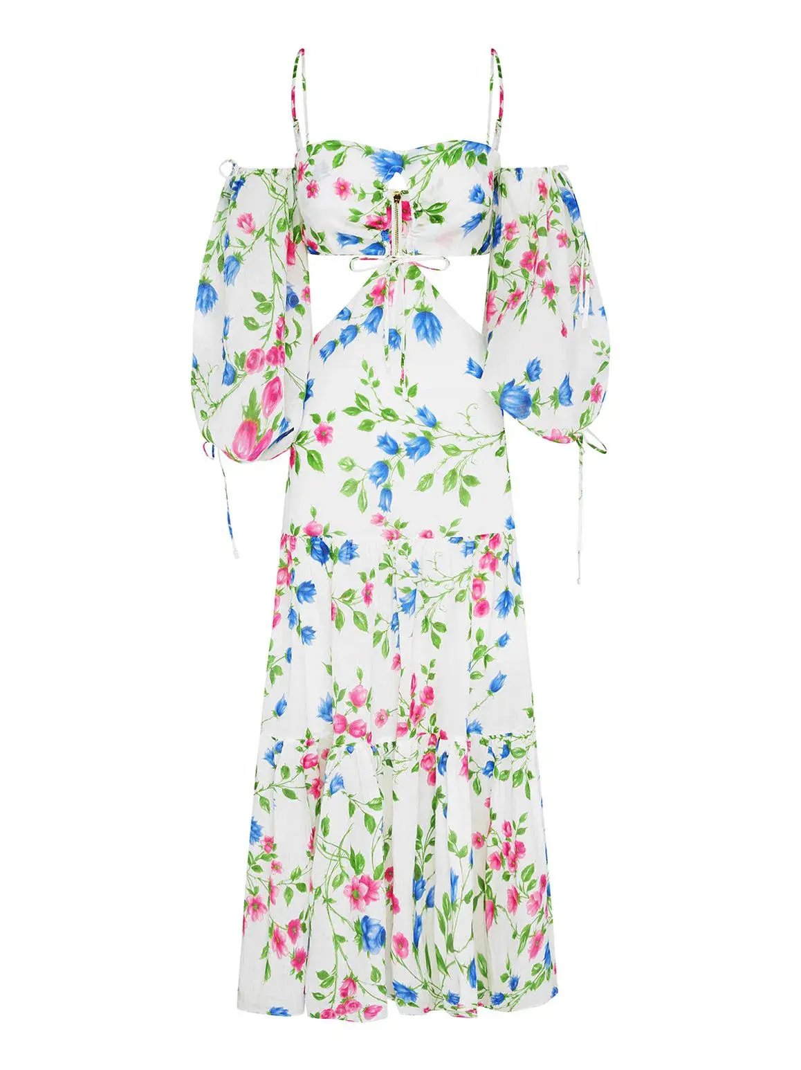 Alice McCall Rolling Meadows Midi Dress Bluebell Print Size 10 photo 6