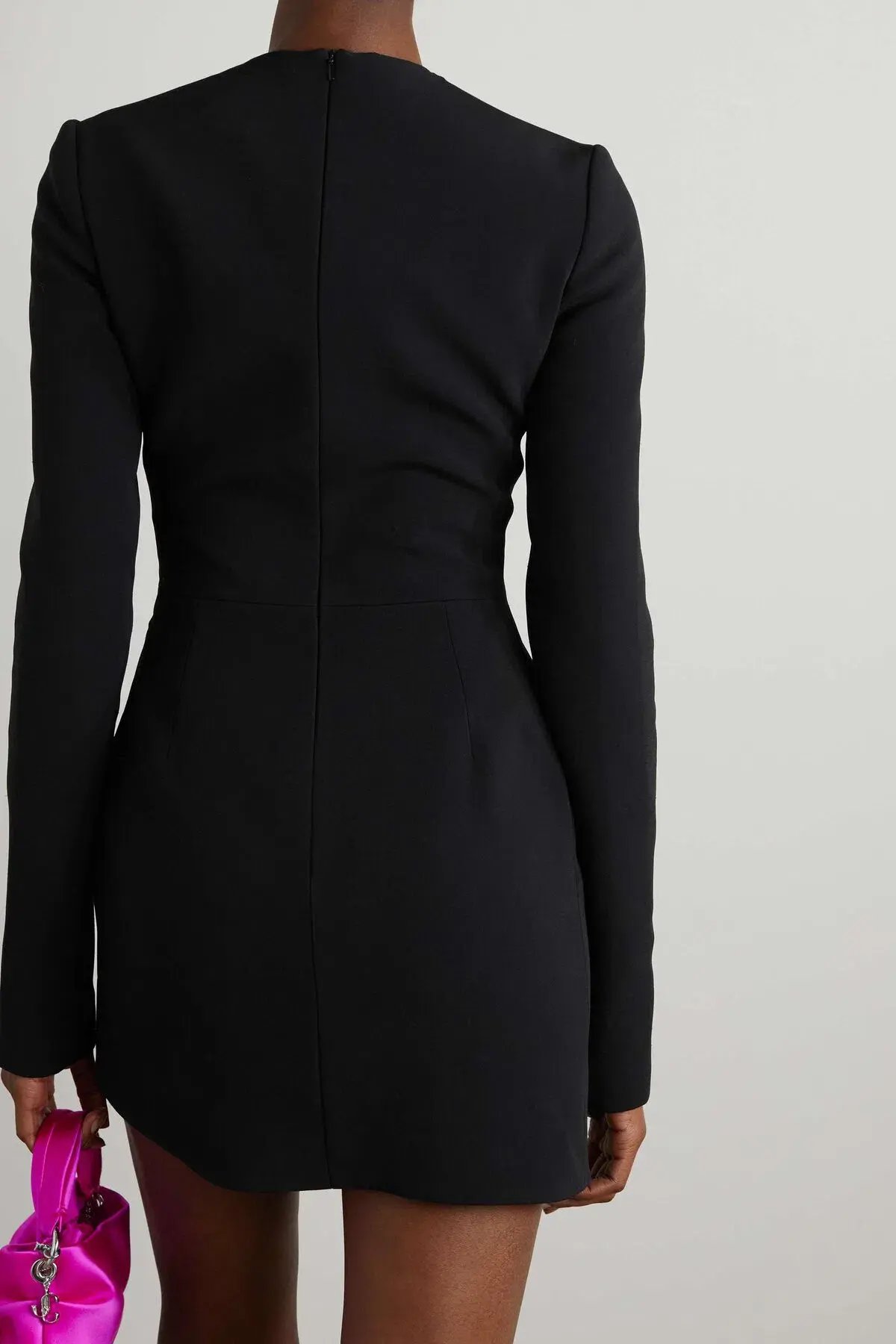 David Koma Embellished Tulle Paneled Cady Mini Dress Black Size 8 photo 3