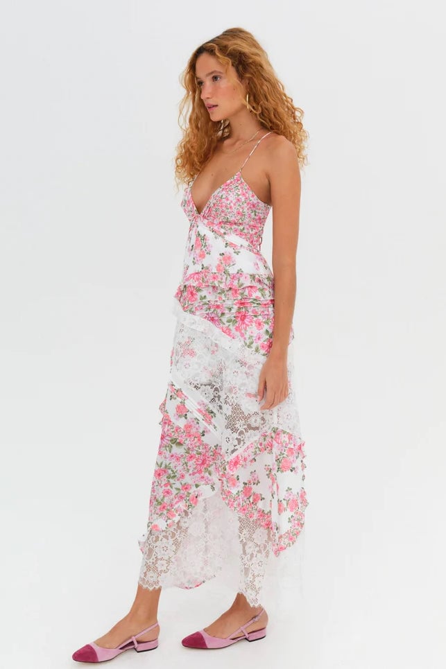 FOR LOVE & LEMONS ROSALYN MAXI DRESS - PINK photo 3