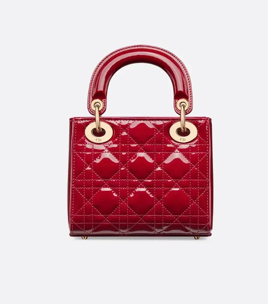 Dior Mini Lady Dior Bag Cherry Red photo 3