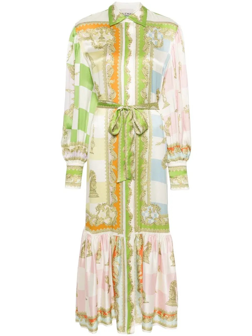 Alemais Checkmate Silk Shirtdress Multi Size AU 8 photo 33