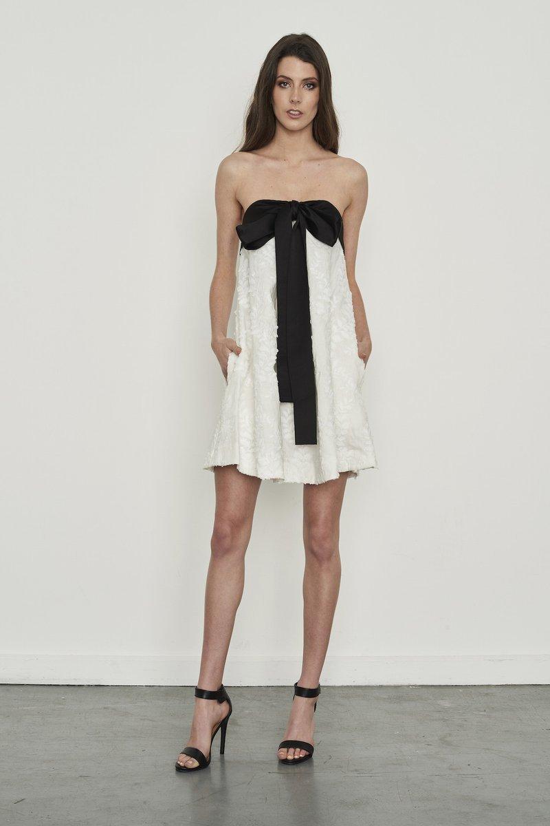 Zimmermann Winsome Suspend Bow Mini Dress Pearl Size 0 / AU 8 photo 4