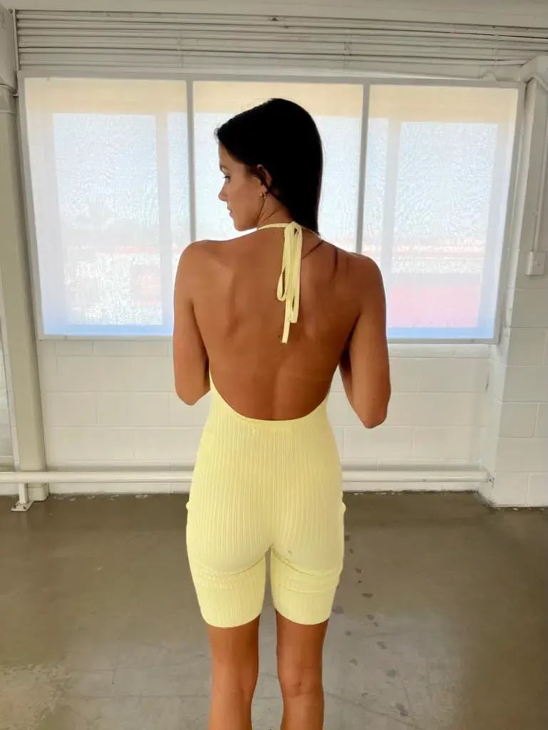 Sir the Label Kelvin Halter Jumpsuit in Lemon Size 0 / Au 6 photo 4