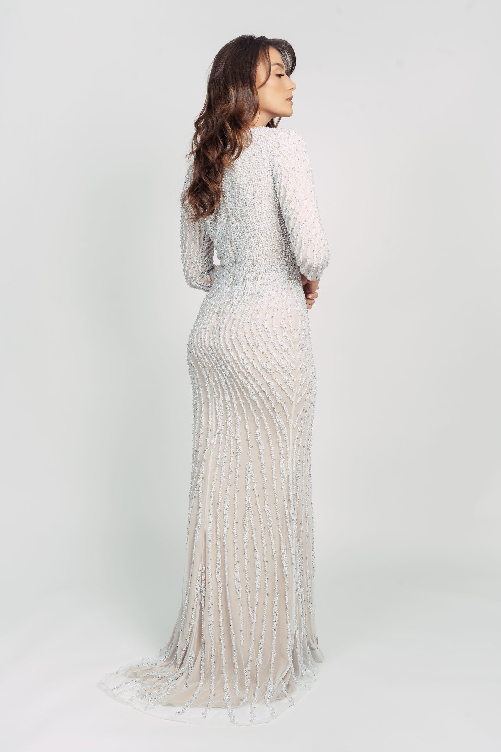 MONA PEARL GOWN BY MY SECRET WARDROBE WHITE photo 2