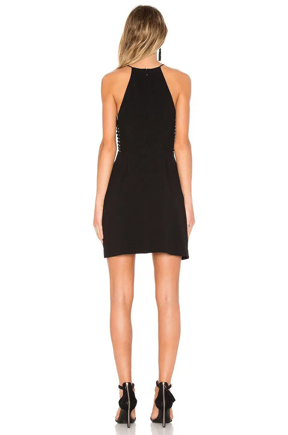 Zimmermann Crepe Harness Mini Dress Black Size 1 / AU 10 photo 3