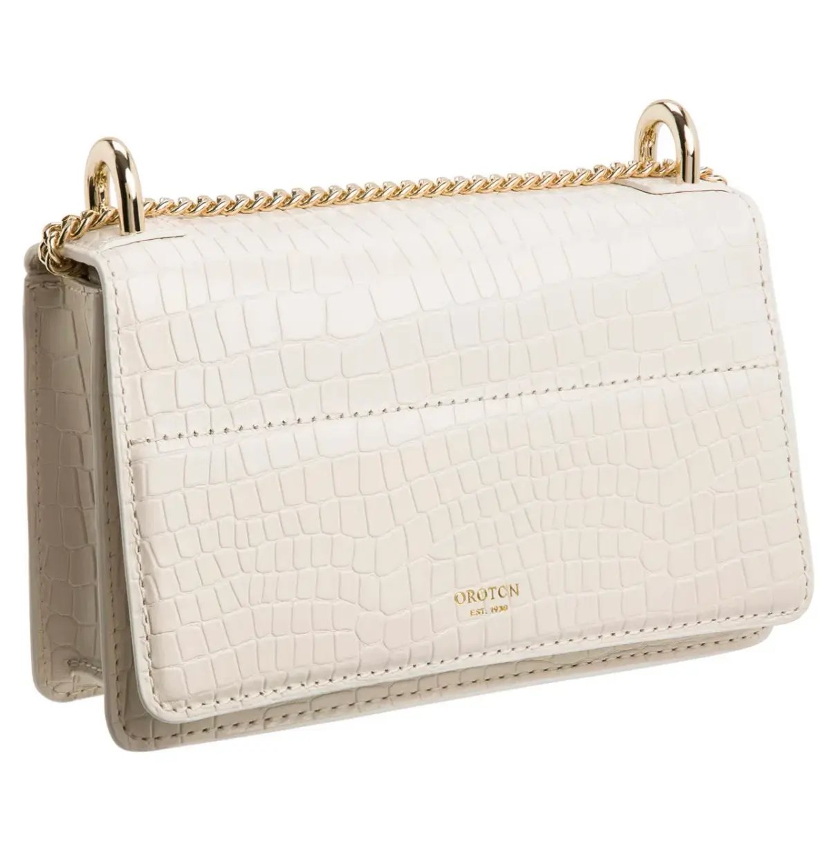 Oroton Forte Micro Clutch in Cream photo 6