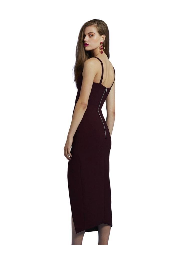 By Johnny Contour Lines Split Midi Dress Size 12 photo 2