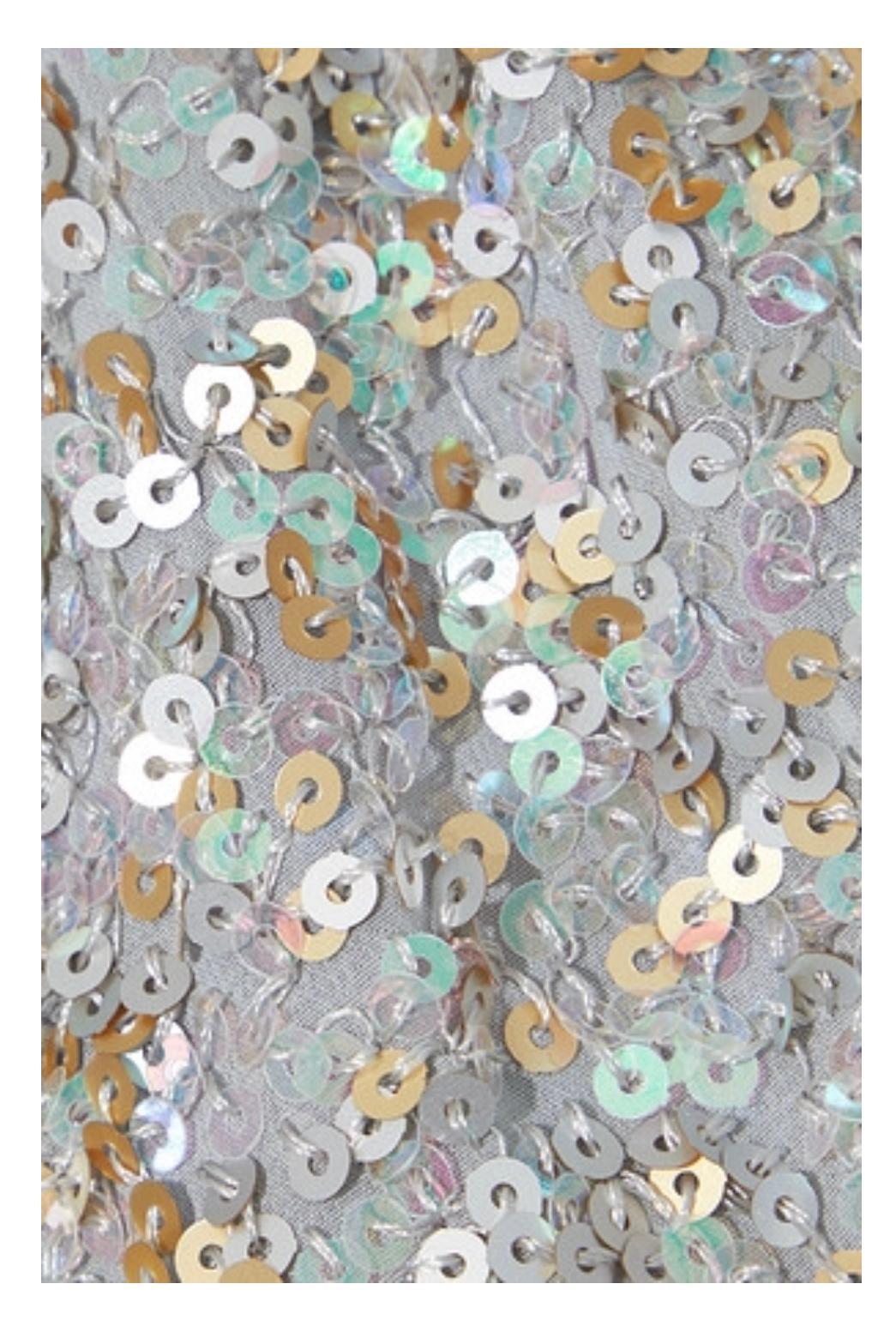 Anna Sui Asymmetric Sequin Embellished Chiffon Mini Dress Size 12 photo 4