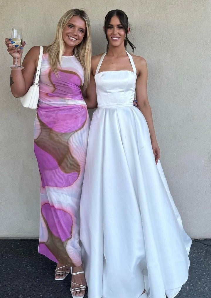 Scanlan Theodore Watercolour Dress Pink Tan photo 2