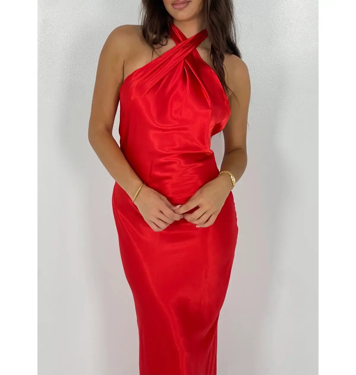 YLD Design Crossover Maxi Dress Red Size S / AU 8 photo 4