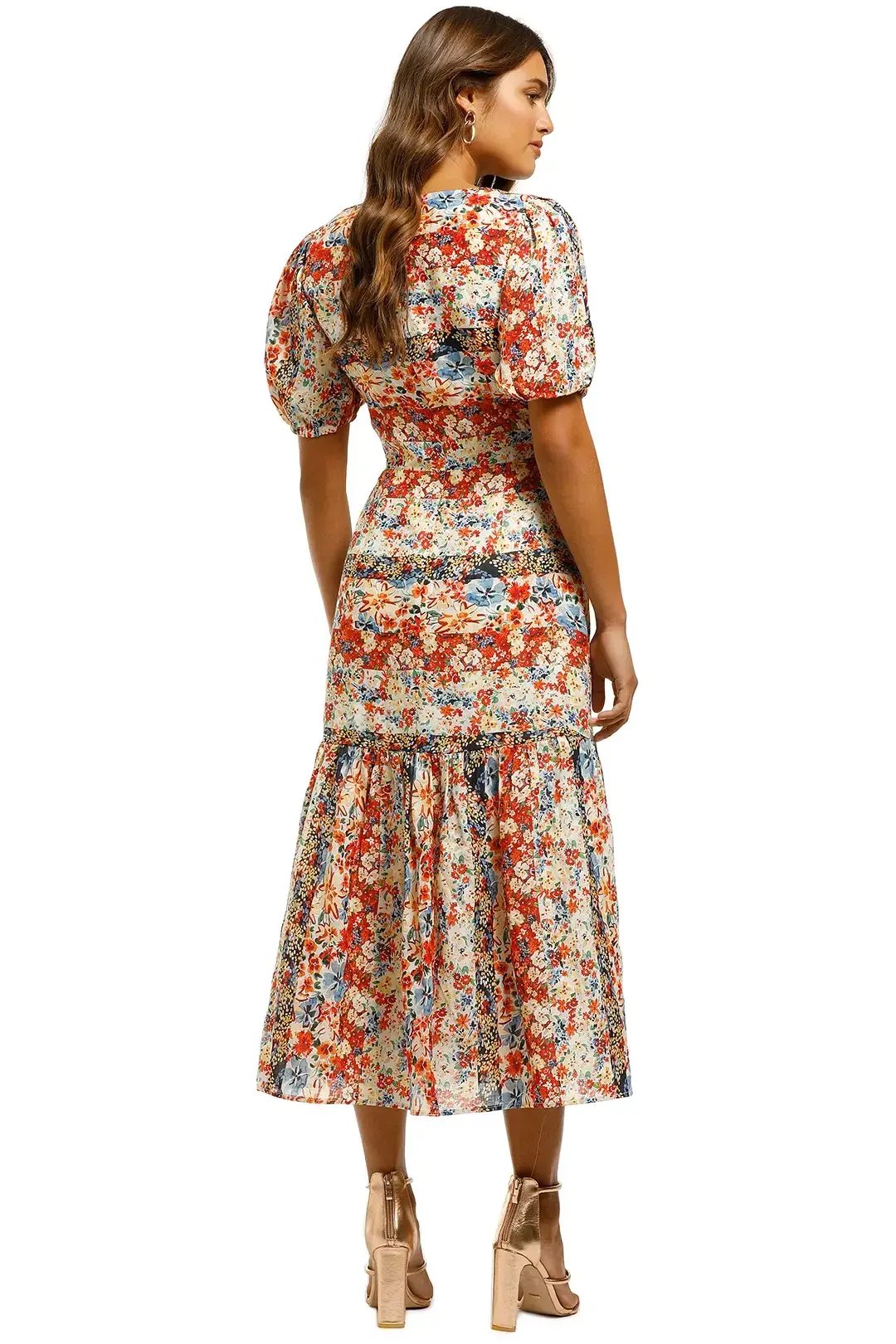 Talulah Carnevale Midi Dress in Soiree Print Size 10 photo 3