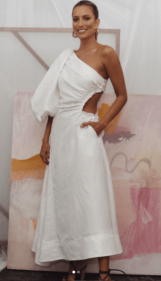 Aje Concept Dress White Size 8 photo 4