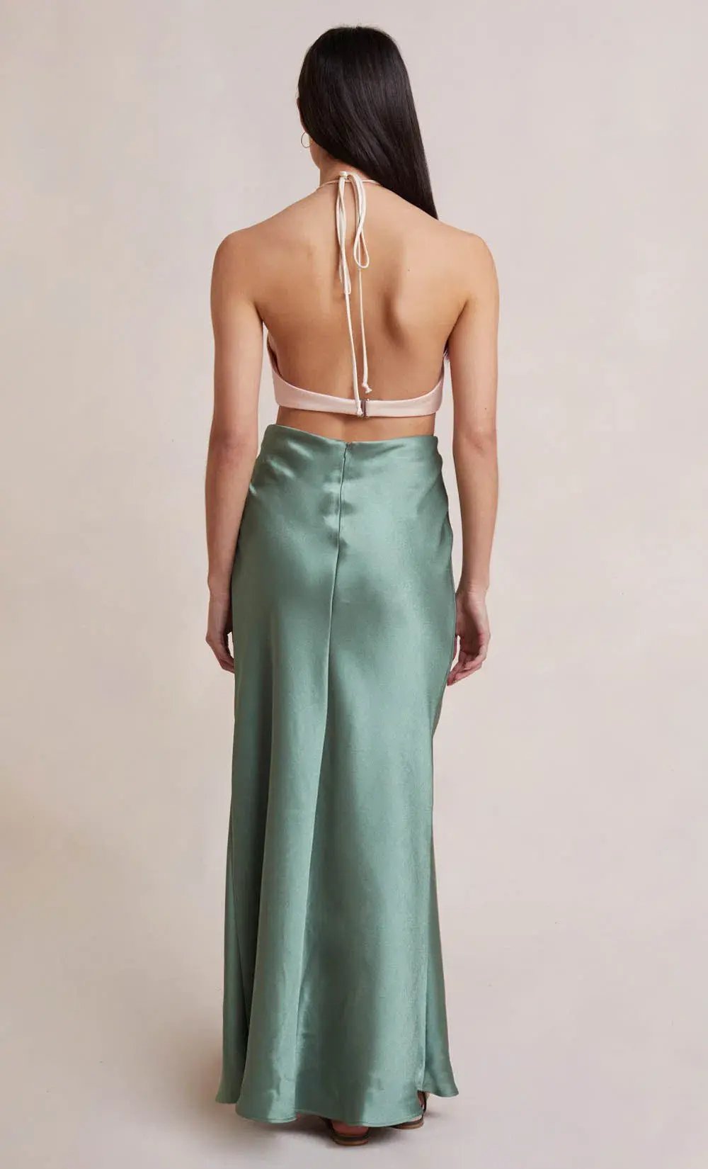 Bec & Bridge Carrie Halter Maxi Dress Green Size 12 photo 5