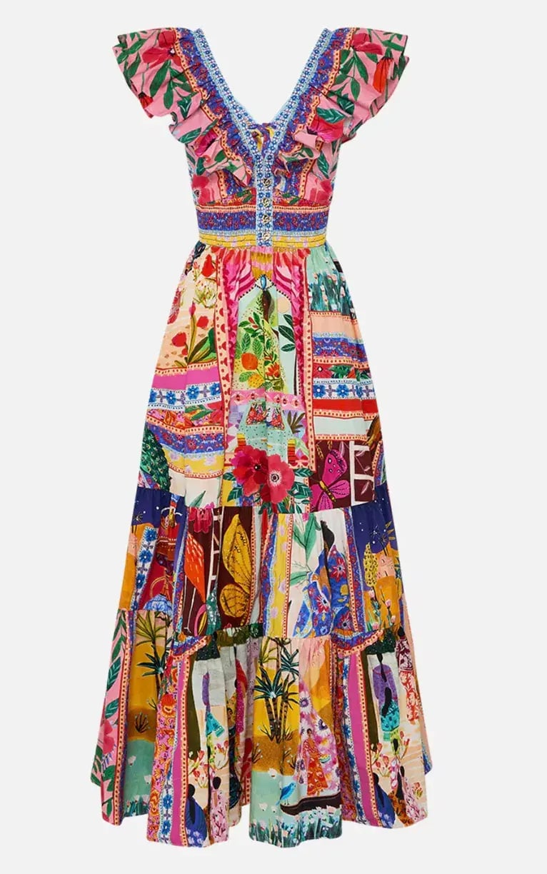 Camilla Tiered Dress with Neck Frill Roeqiyas Realm size L / AU 14 photo 5