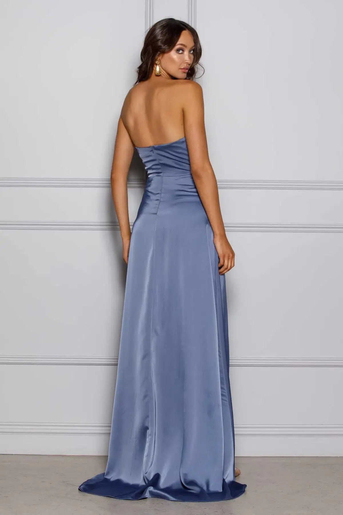 Elle Zeitoune Magnolia Dress Slate Blue Size 6 photo 2