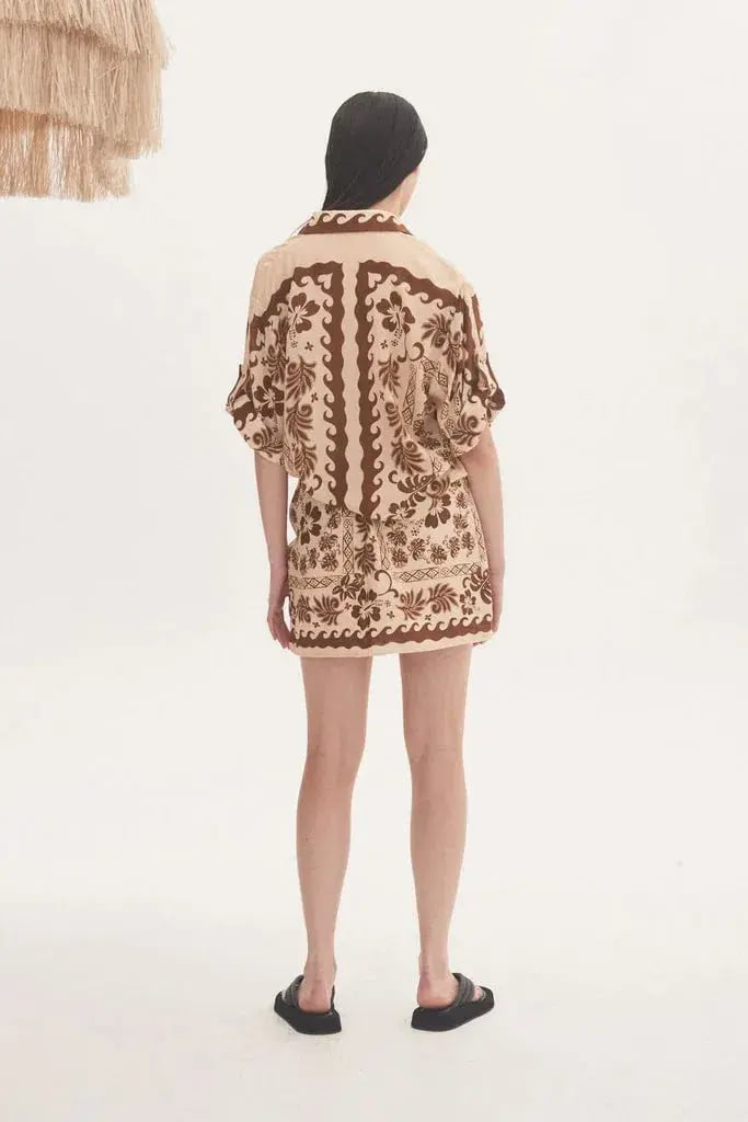 Alemais Tropics Shirt and Sarong Skirt Set Print Size 10/12 photo 3