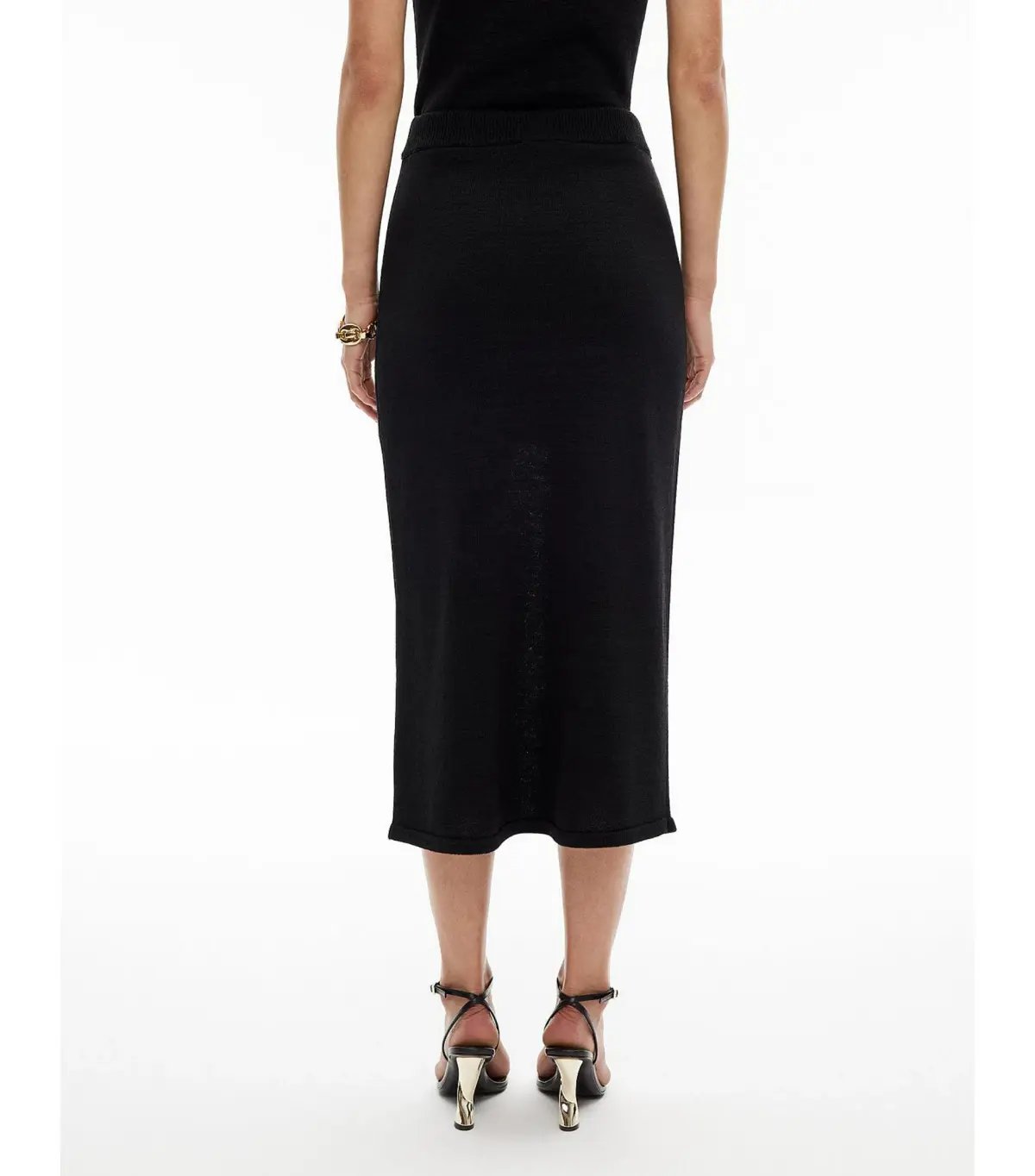 Witchery Knit Maxi Skirt Black Size photo 3