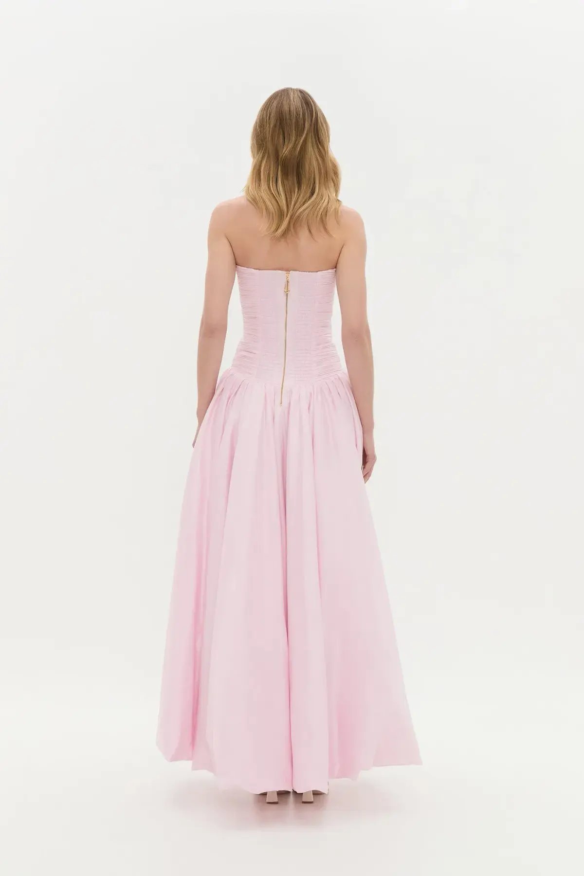 Aje Violette Bubble Hem Maxi Dress Pastel Pink Size 8 photo 4