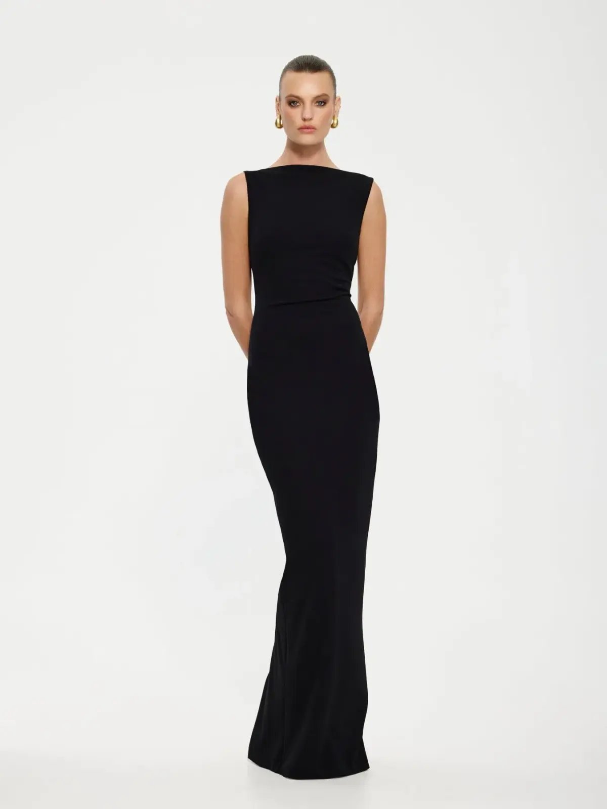 Effie Kats Verona Gown Black Size 10 photo 2