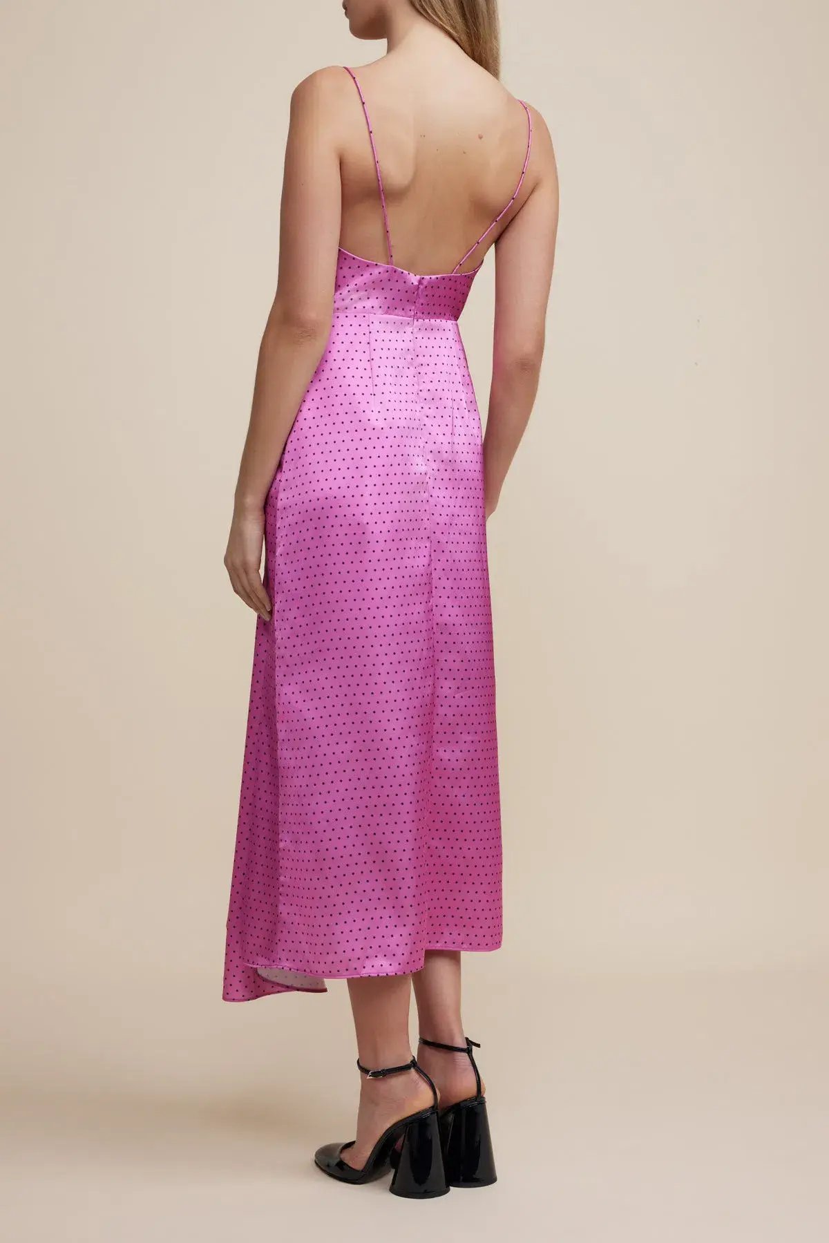 Acler Forli Midi Dress Hibiscus Spot Print Size 12 photo 3