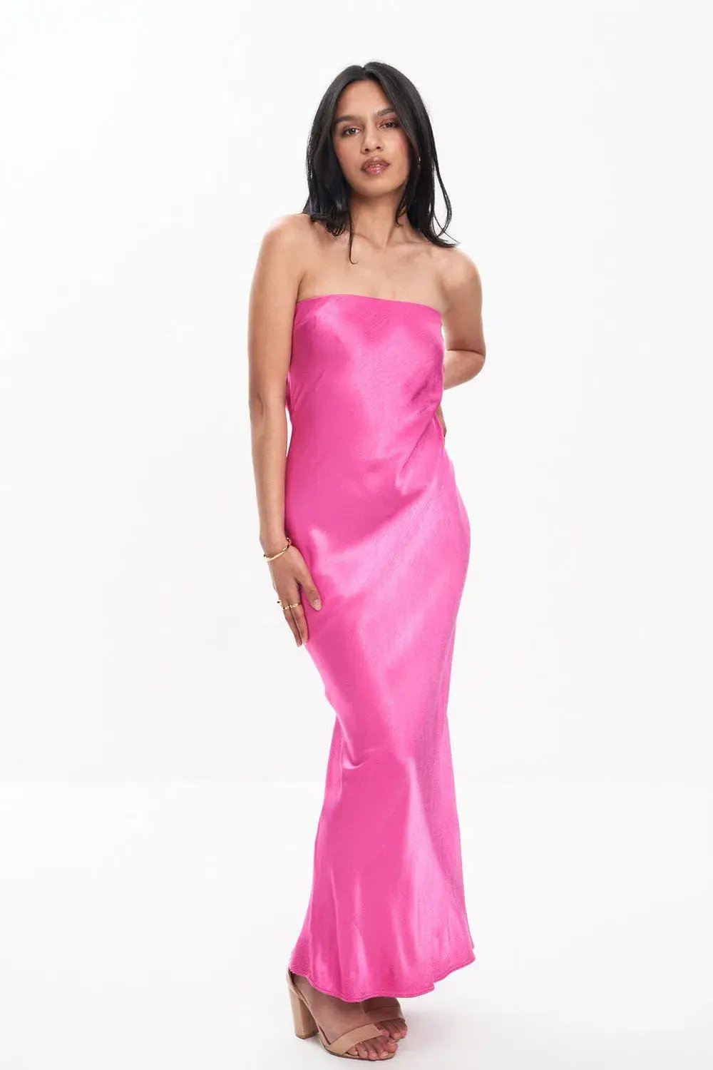 Bec and Bridge Moondance Dress Maxi Deep Pink Size AU 6 photo 4