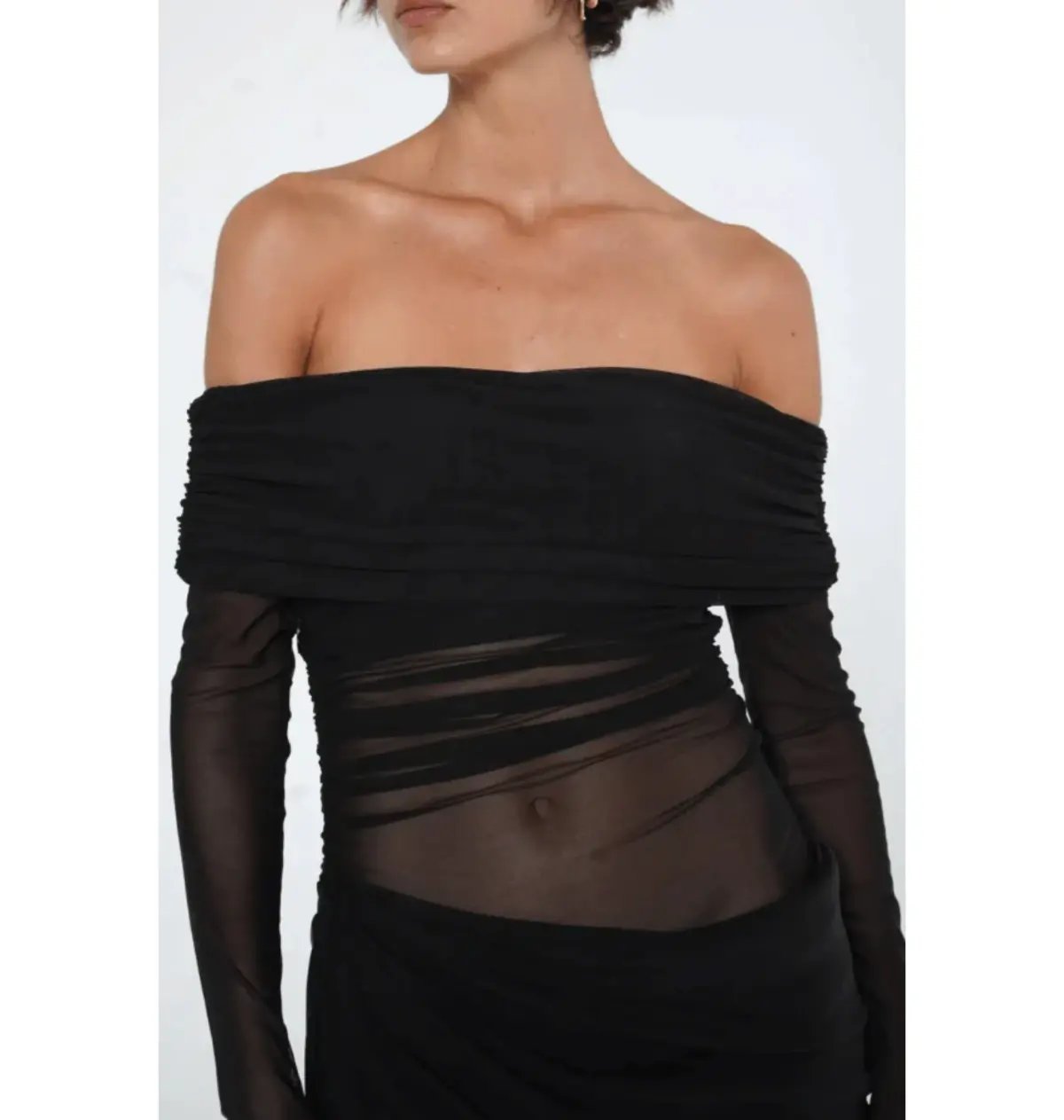 Benni Yasmin Off-Shoulder Maxi Dress Black Size AU 8 photo 2