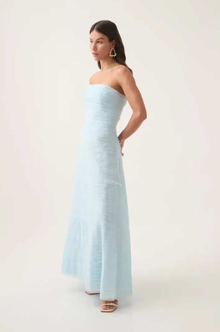 Aje Soundscape Maxi Dress in Sea Breeze Blue Size 12 photo 4