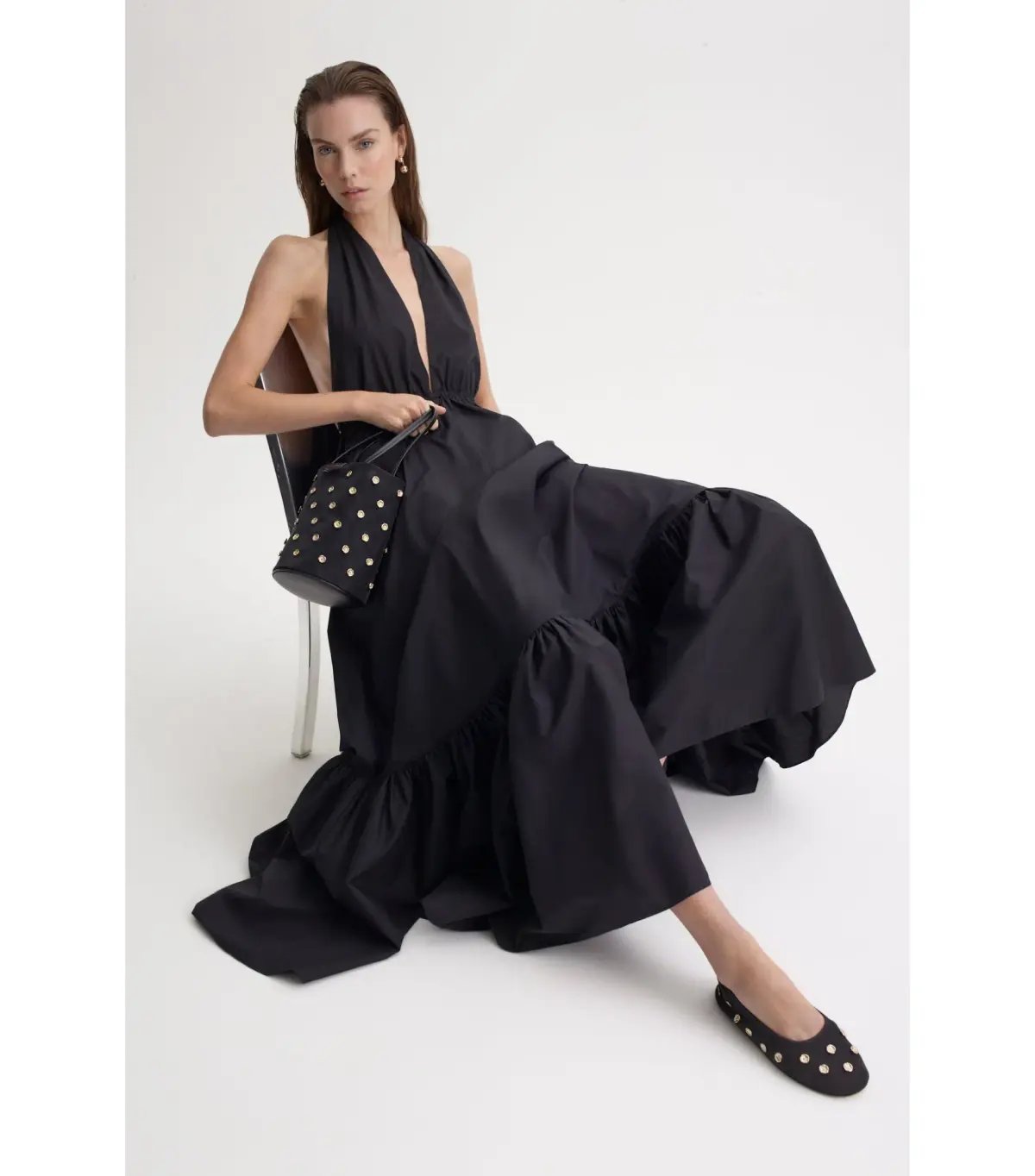 Scanlan Theodore Parachute Maxi Dress Black Size AU 6 photo 6