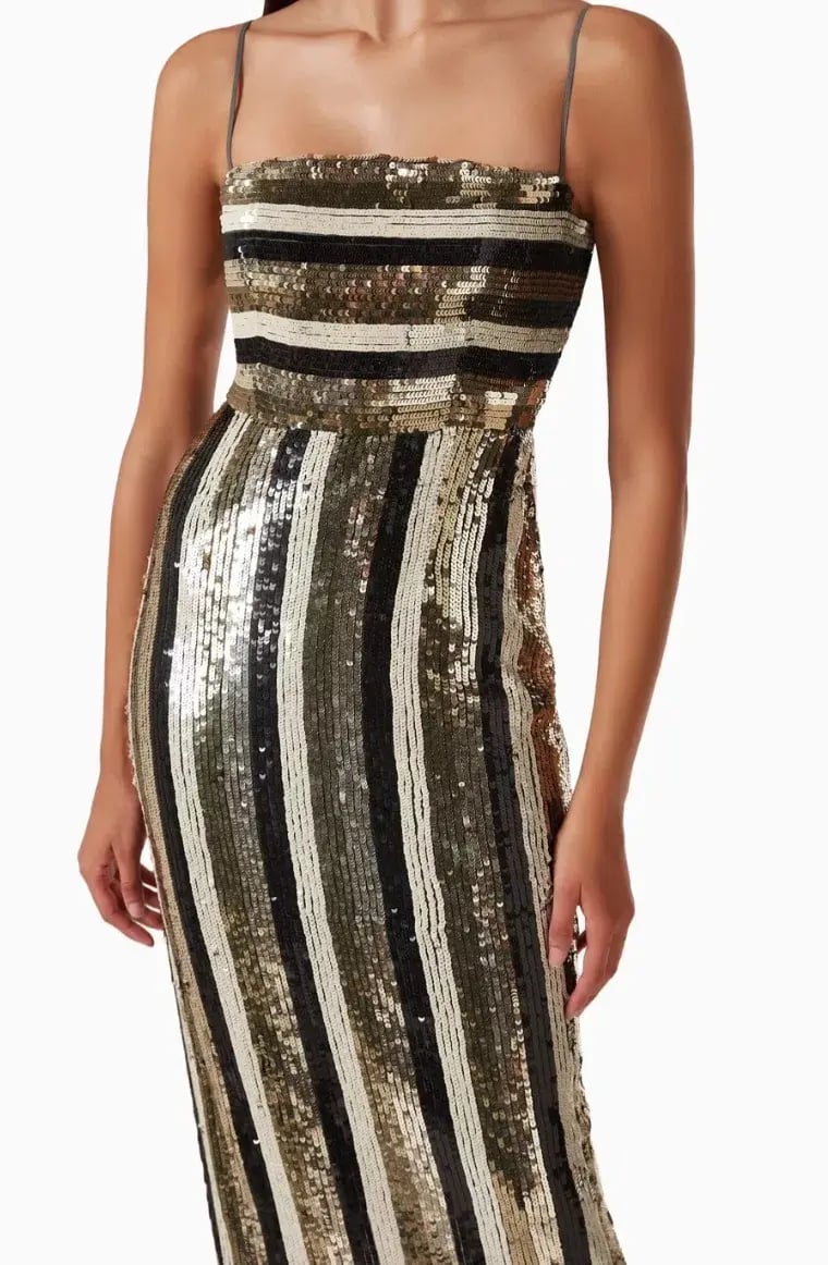 Rachel Gilbert Titan Gown Sequin Size 3 / AU 12 photo 4