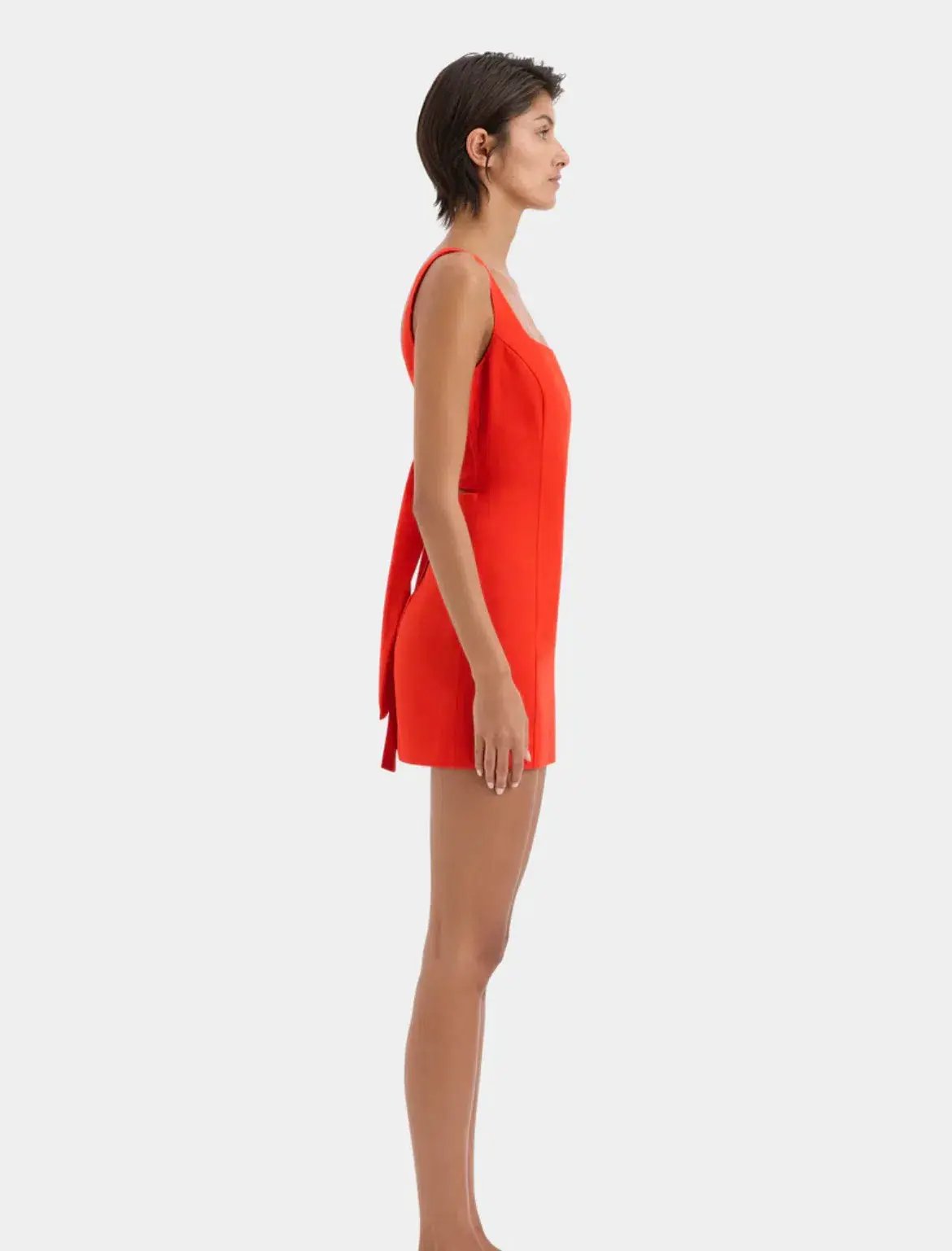 Sir Iris Linen Mini Dress Scarlet Size AU 10 photo 3