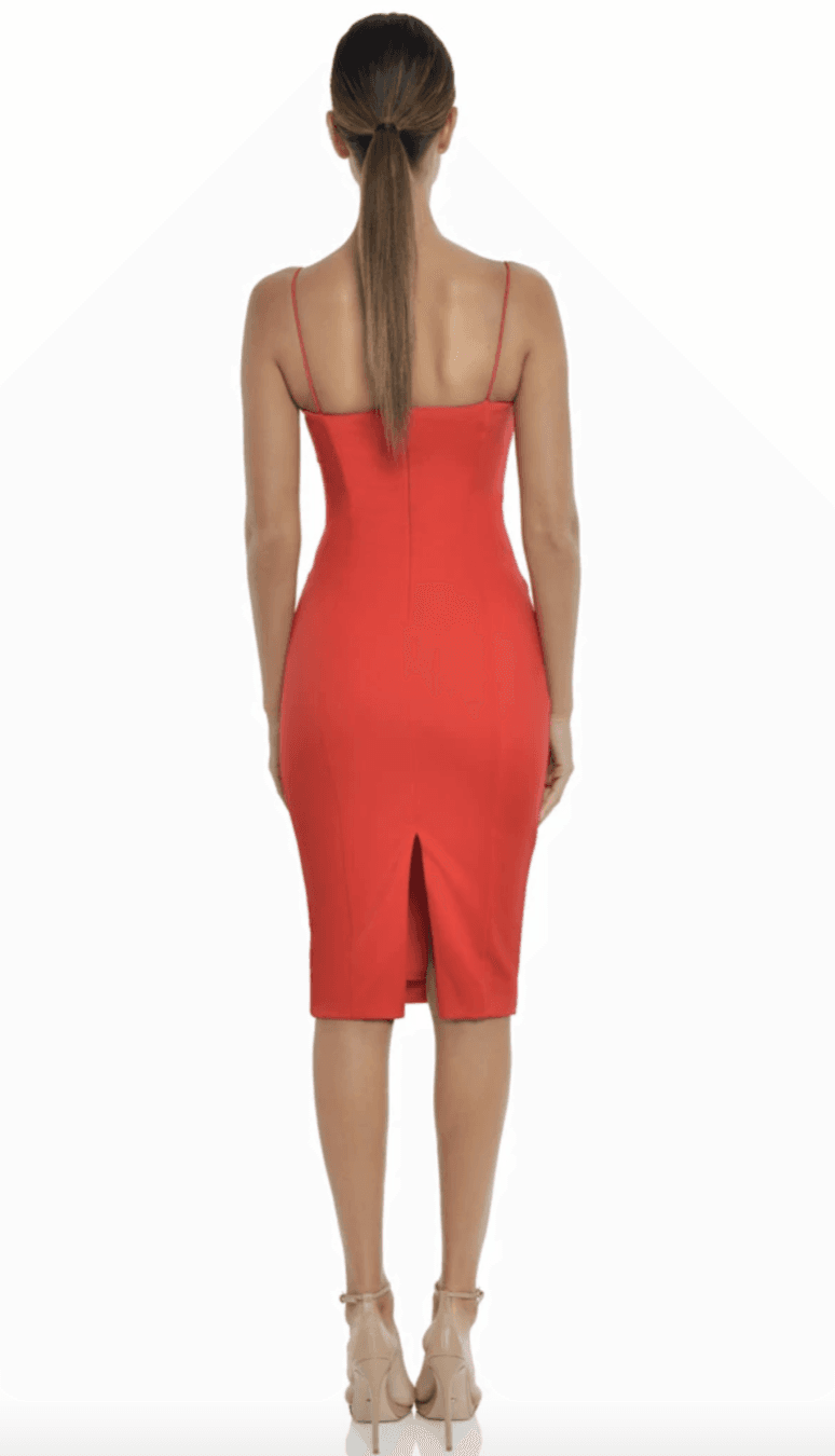 Misha Sophie Midi Dress Red Size 14 photo 2