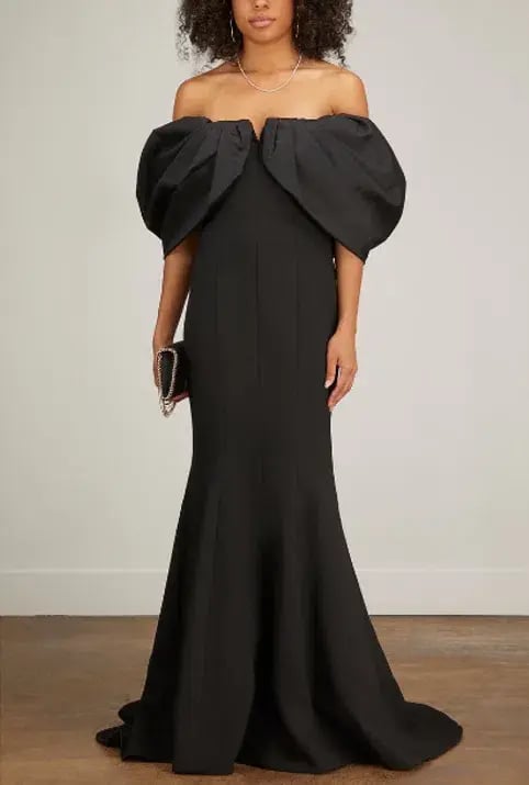 Rachel Gilbert Viola Gown Black Size 12 photo 2