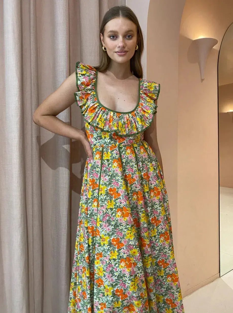 Alemais - Cabana Print - Midi Dress - Size 14 photo 2