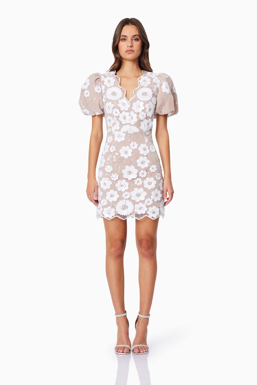 Elliatt Elodie Mini Dress - Ivory Nude photo 2