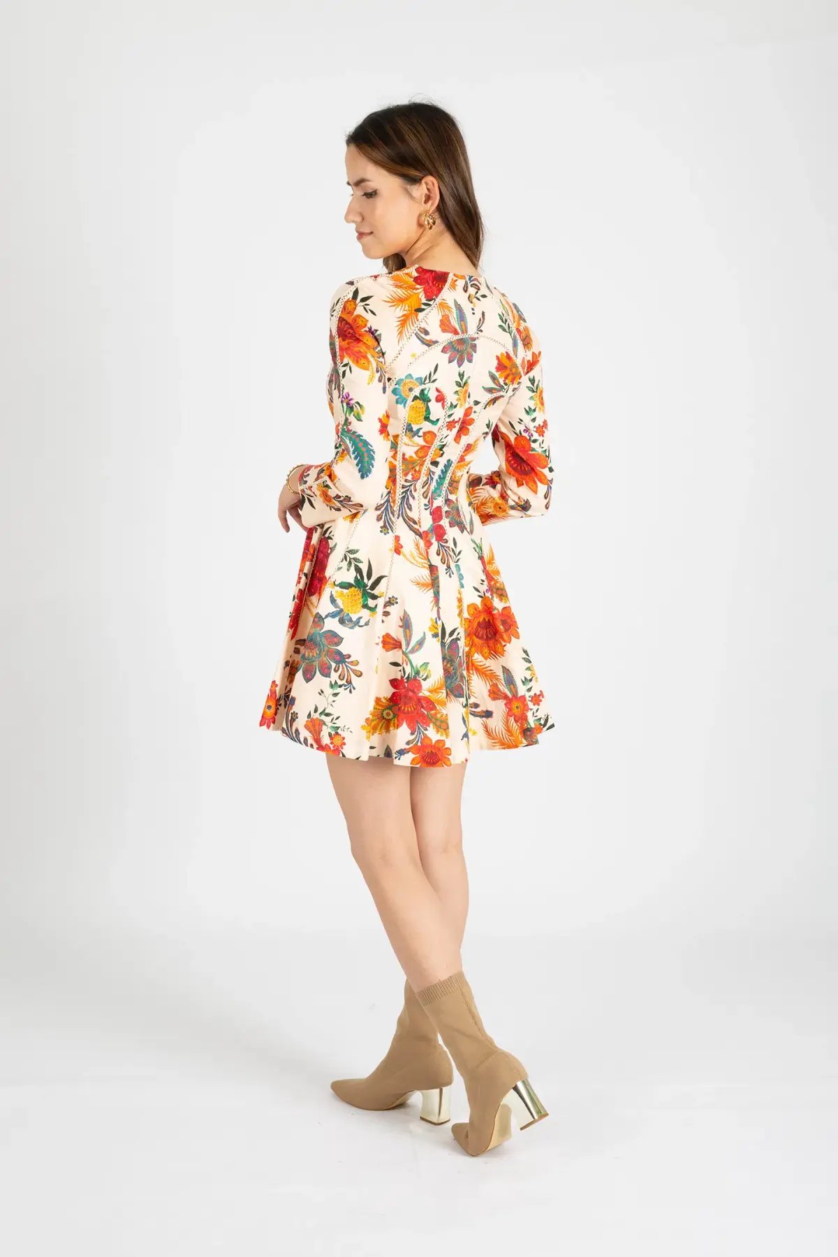 Zimmermann Ginger Fit & Flare Mini Dress Floral Size 0 / AU 8 photo 3