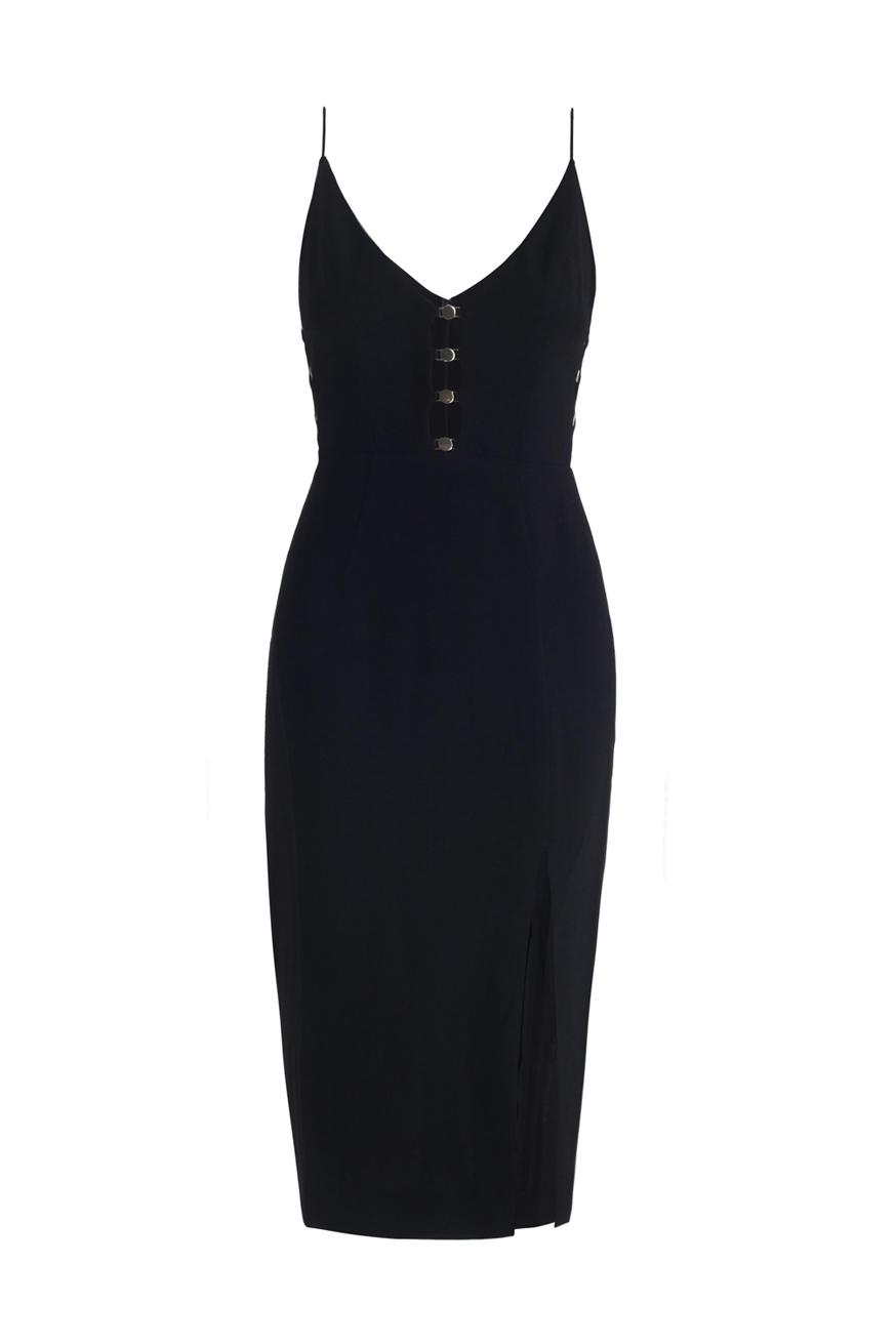 Zimmermann Crepe Link Midi Dress Black Size 6 photo 2