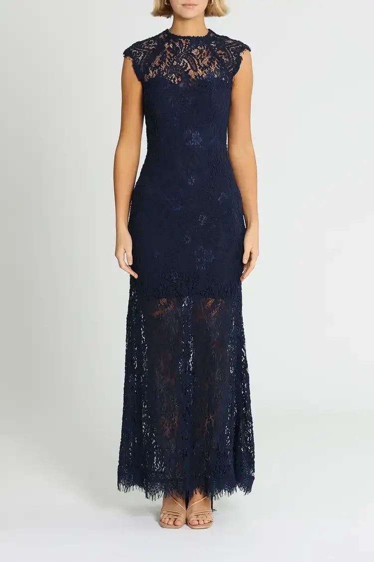 Elle Zeitoune Demi Gown in Navy Size 16 photo 2