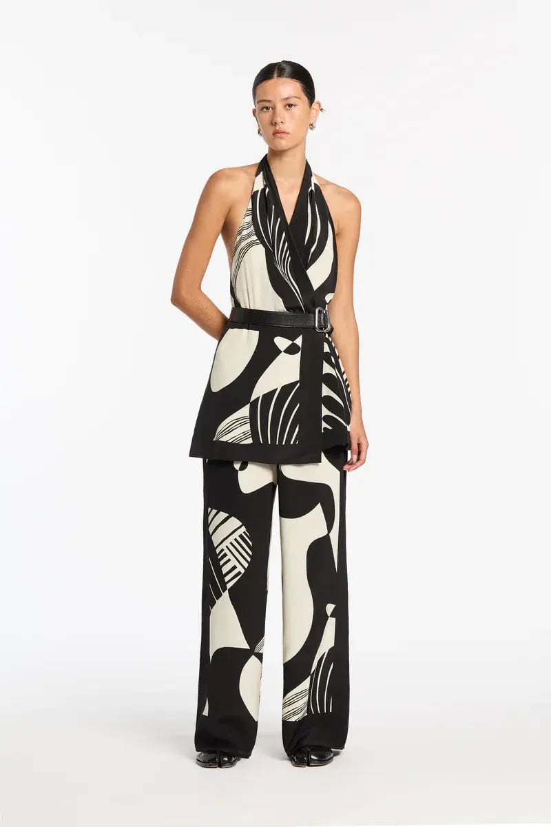 Sir the Label Realisme Wrap Halter Mini Dress Papier Print Size 2 / AU 10 photo 4