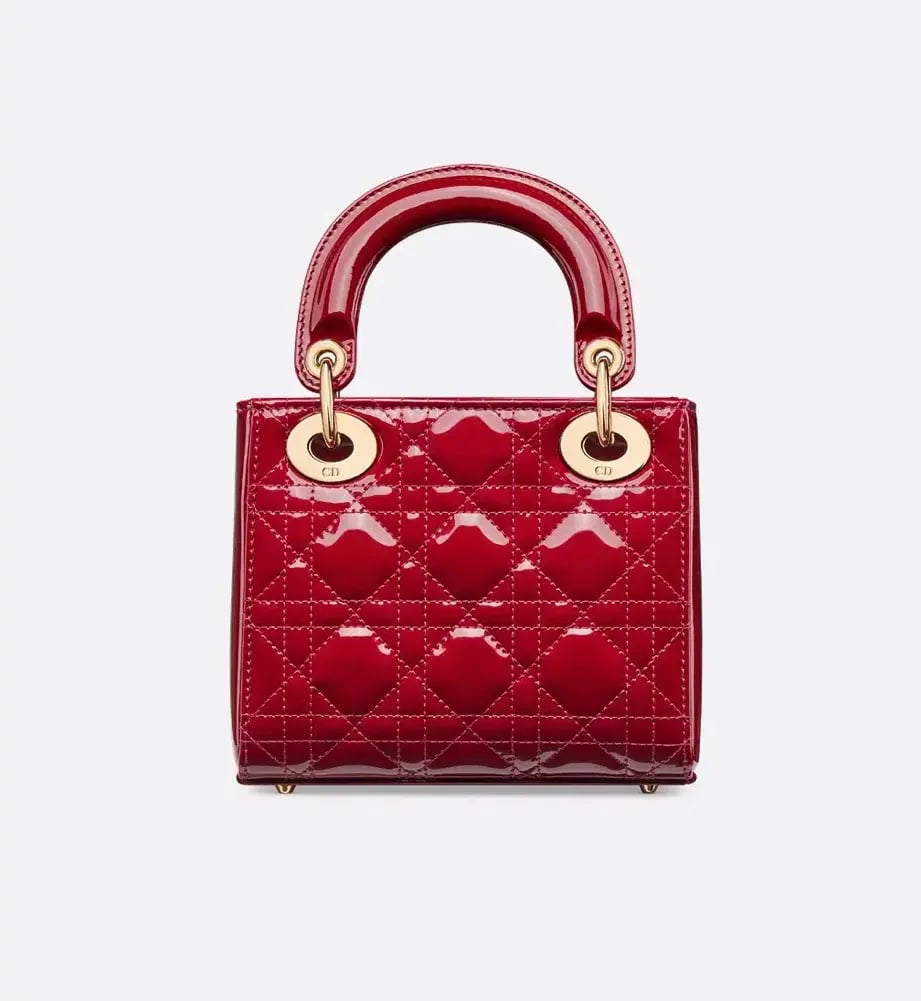 Dior Mini Lady Dior Bag Cherry Red photo 4