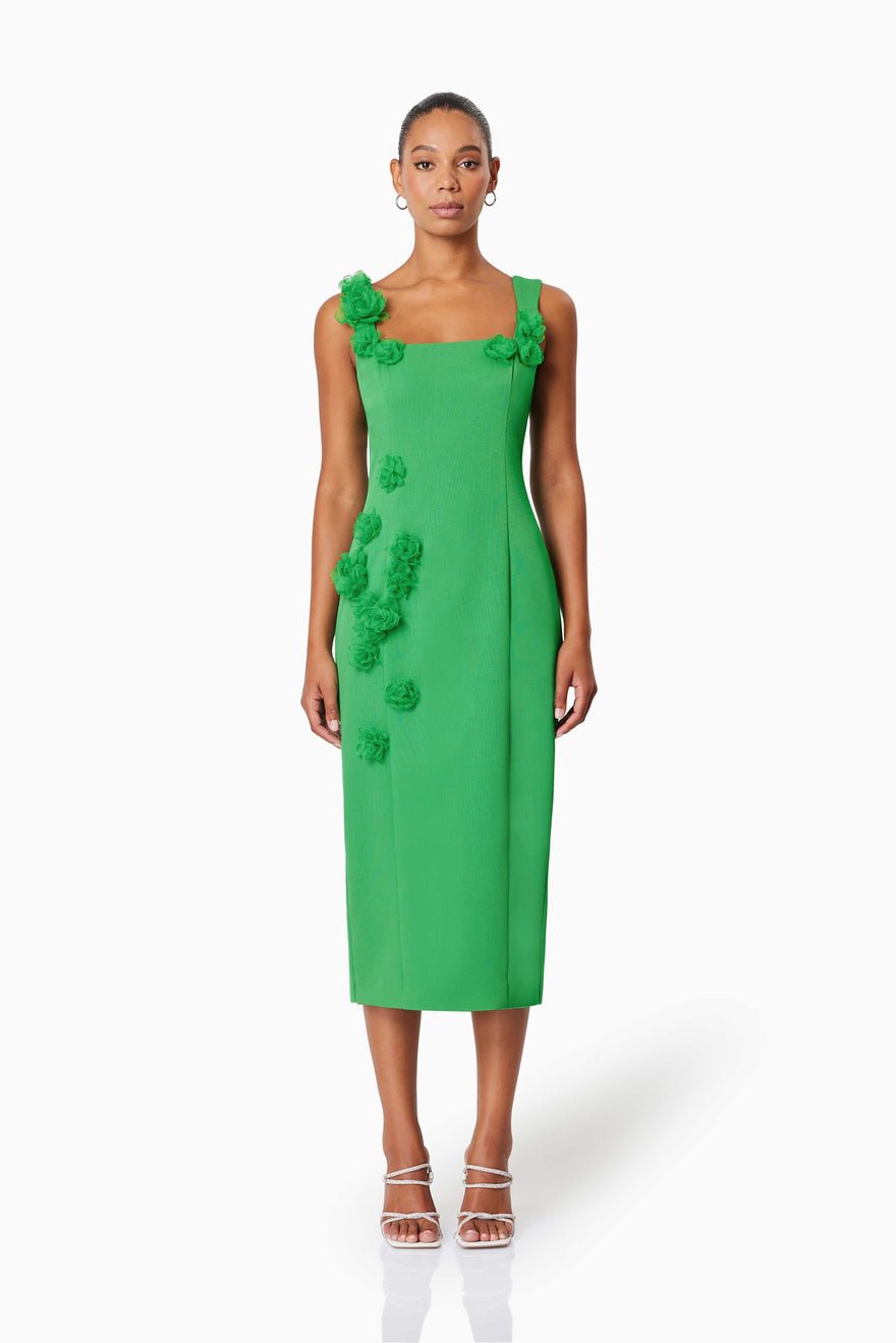 Elliatt Valeria Midi Dress - Green photo 4