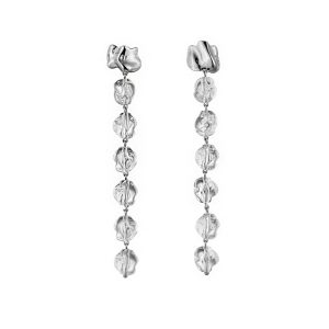 Sterling King Midi Lucite Earrings Silver photo 4