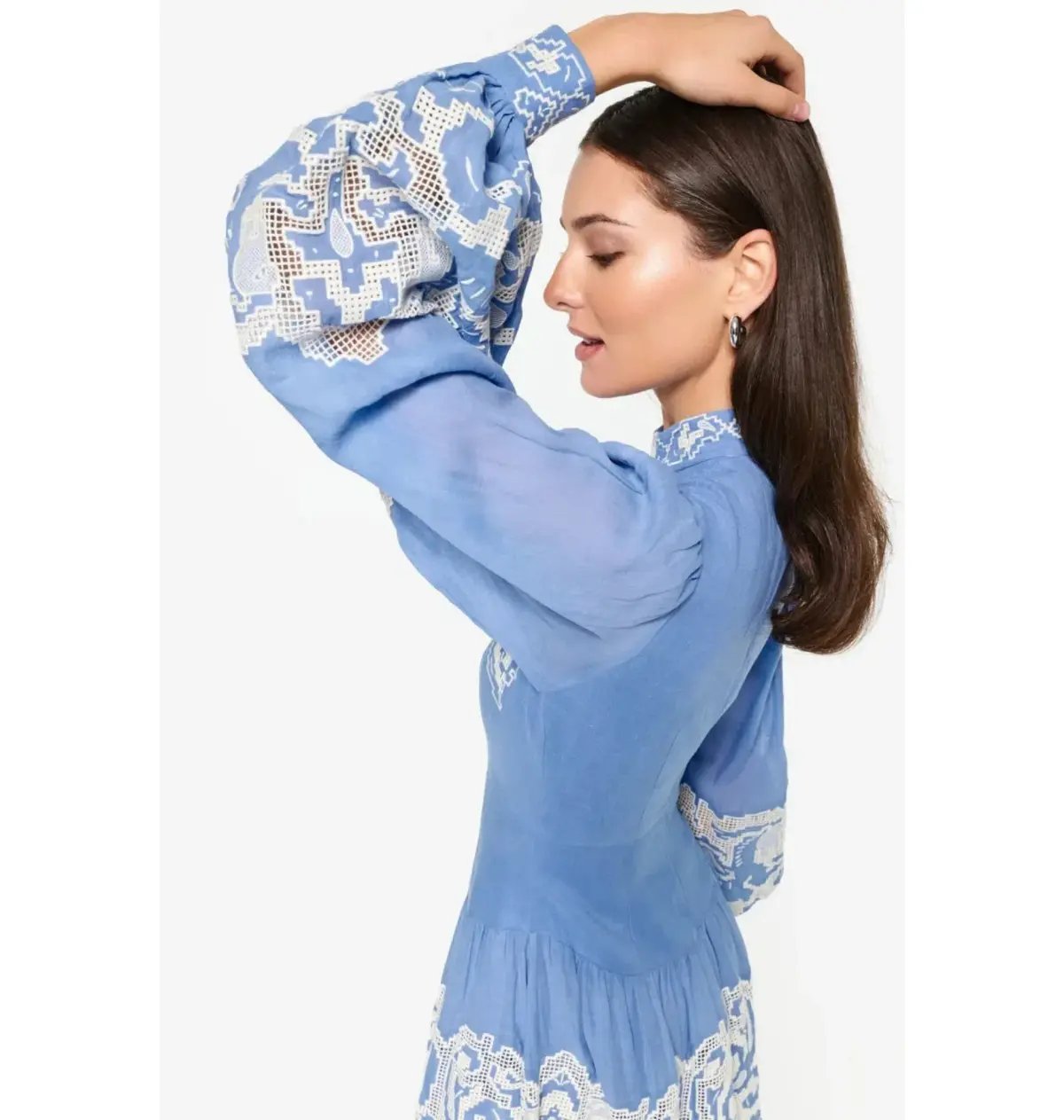 Alemais Arion Midi Dress Cornflower Blue Size AU 8 photo 6