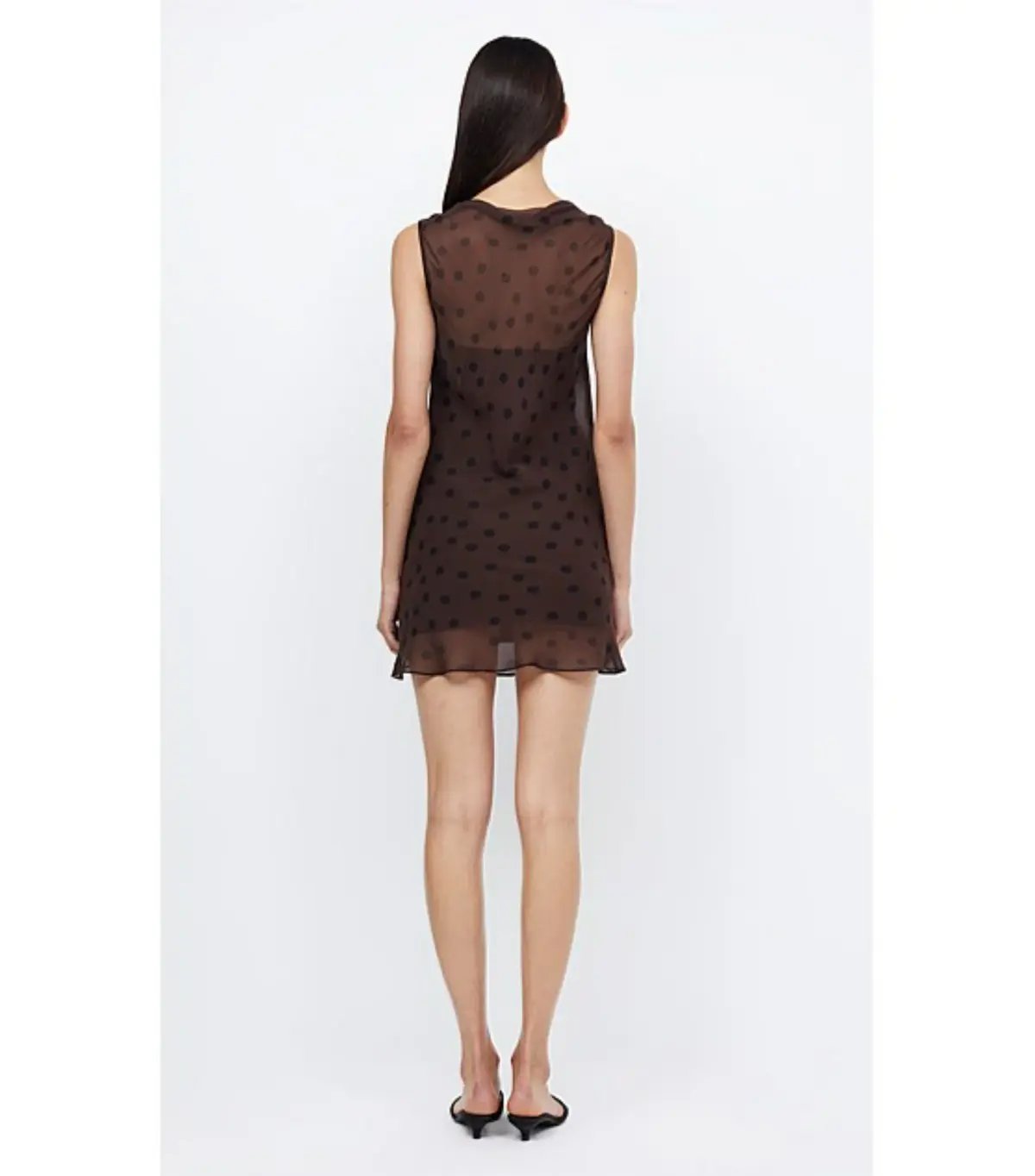 Bec & Bridge Turner Boatneck Mini Dress in Chocolate/Black Size AU 8 photo 3